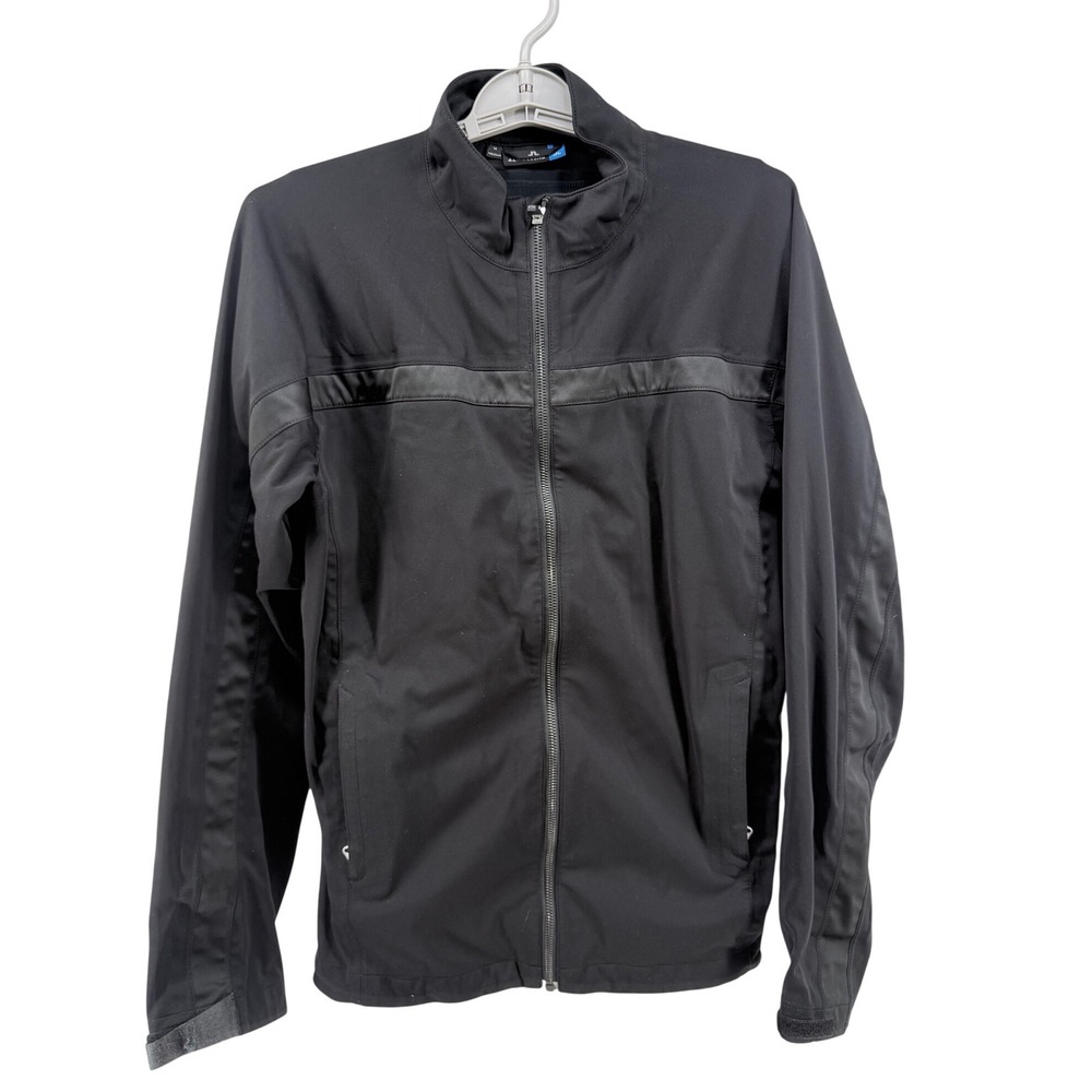 J Lindeberg Mens Black Full Zip Golf Jacket Size M Lightweight‎ Athleisure